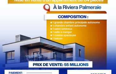 ABIDJAN COCODY : Appartement 4 pièces à vendre à la riviera palmeraie