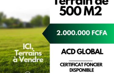 YAMOUSSOUKRO : Terrain en vente 500m 2