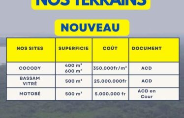 GRAND-BASSAM : Terrain à vendre à BASSAM MOTOBÉ