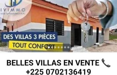 SONGON : Villas moyen standing à vendre – VEFA