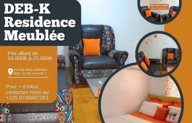ABIDJAN COCODY : Appartement à louer – Résidence meublée
