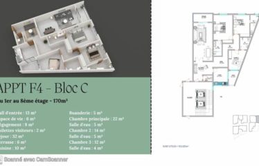 DAKAR NGOR : Appartement F4 à vendre sur virage aperçu sur mer