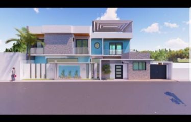 WARANG : Villa contemporaine de 3 chambres en R+1 avec piscine en construction à vendre