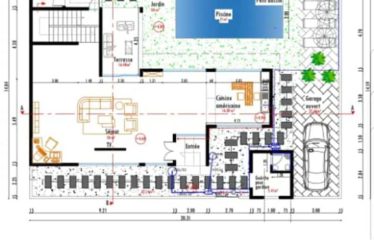 WARANG : Villa contemporaine de 3 chambres en R+1 avec piscine en construction à vendre