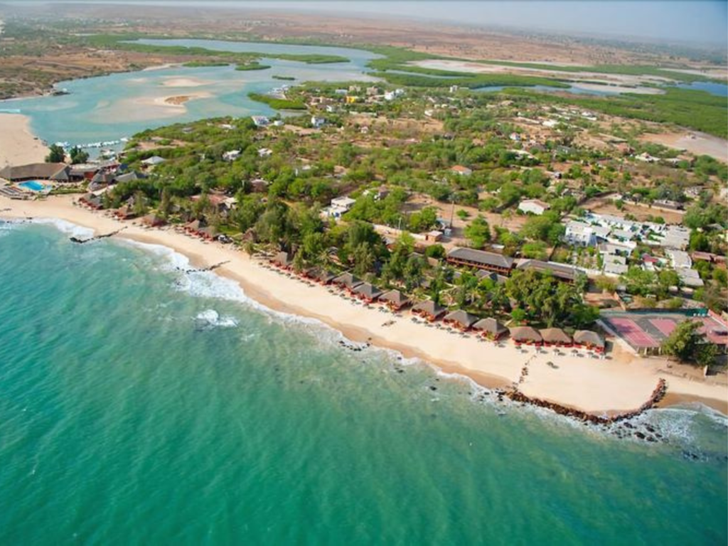 vue aérienne de saly au sénégal